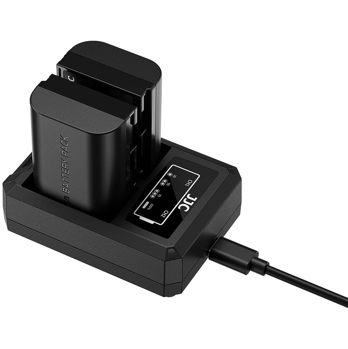 JJC Canon DCH E6TC USB C Dual Battery Charger (For Canon LP E6 / LP E6N Battery) - image 2 of 5