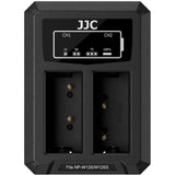JJC Fuji DCH W126TC USB C Dual Battery Charger (For Fuji NP W126 Battery)