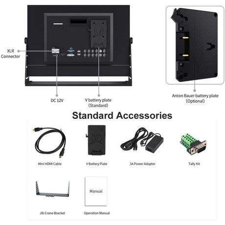 Feelworld Seetec 21.5 inch 3G SDI 4K HDMI Pro LCD Monitor IPS Full HD 1920x1080 - image 5 of 5