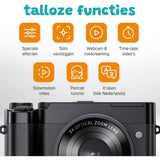 Pora&Co Compacte 5K Digital Camera - Inclusief 32GB SD-Kaart - Black - image 4 of 5