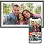 Pora&Co Digital Photo Frame Black Wood w/ WiFi And Frameo App 39cm