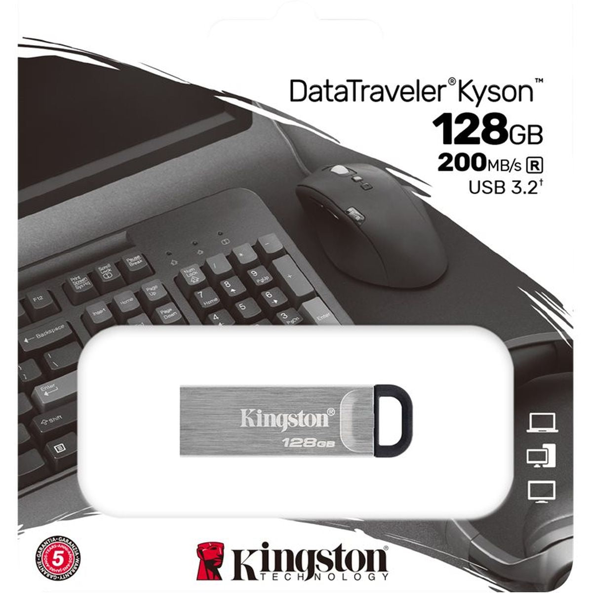 Kingston 128GB USB3.2 DataTraveler Kyson - image 3 of 3