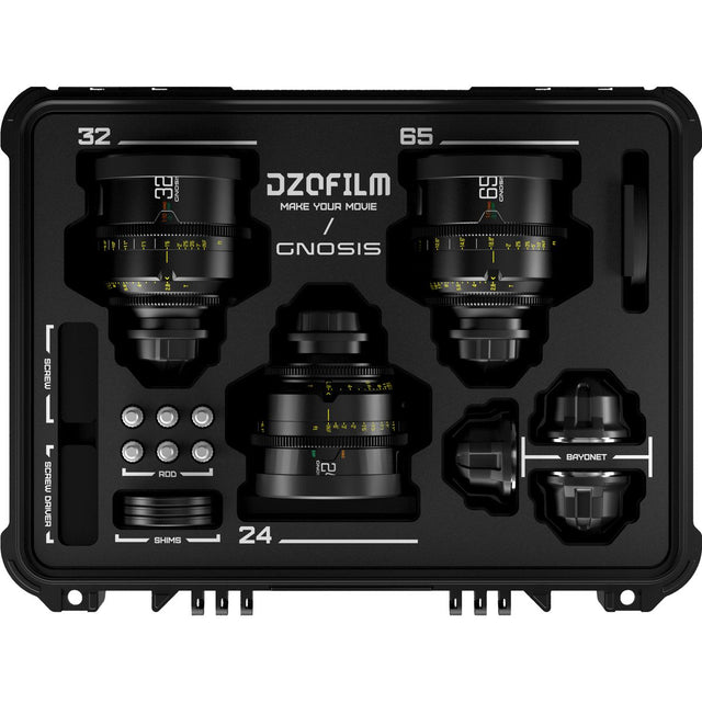 DZOFILM Gnosis Macro 3 Lens Set 24/32/65mm + Hard Case - LPL & PL & EF Mt (FT)