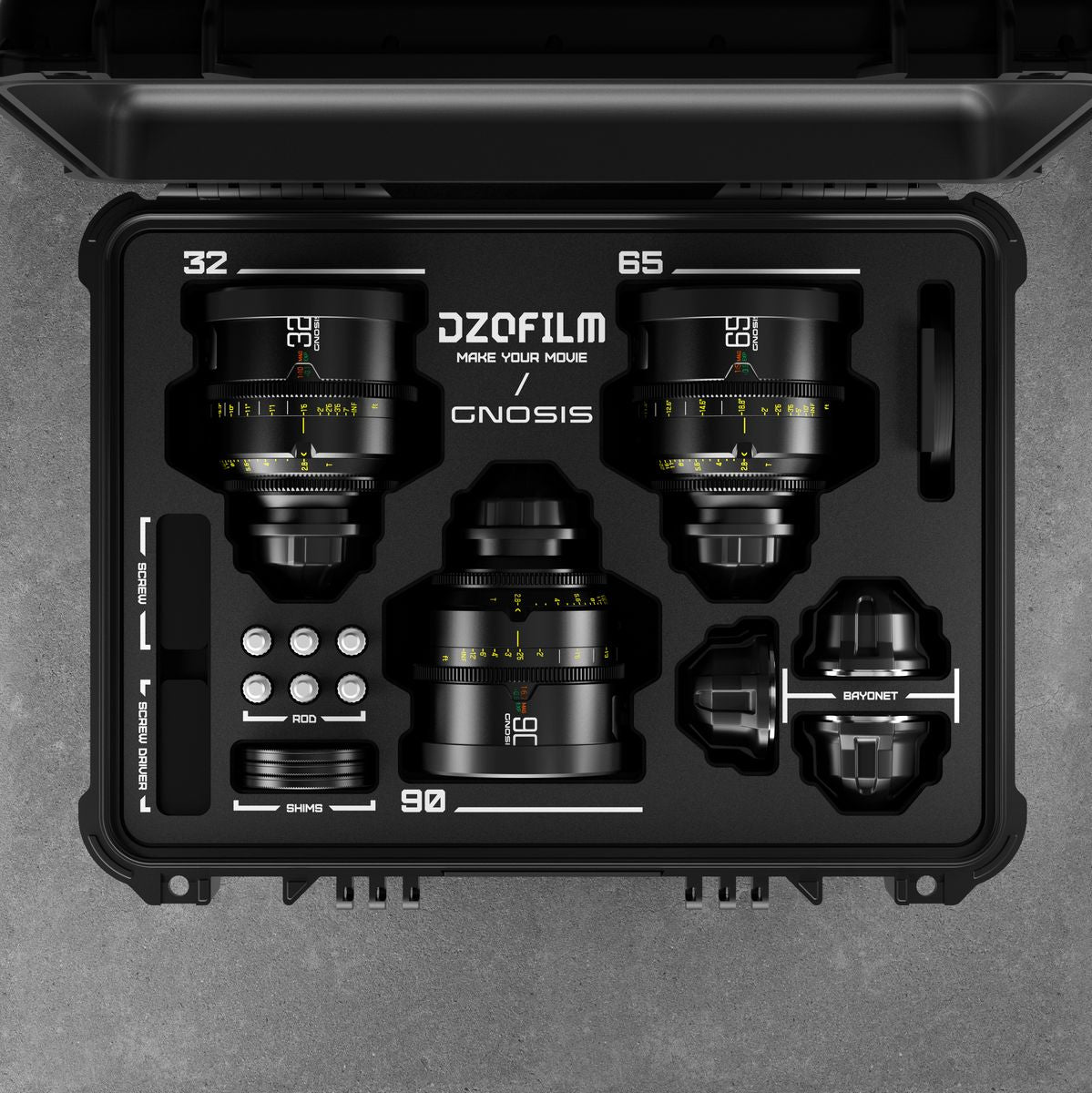 DZOFILM Gnosis Macro 3 Lens Set 32/65/90mm + Hard Case - LPL & PL & EF Mt (FT) - image 2 of 5