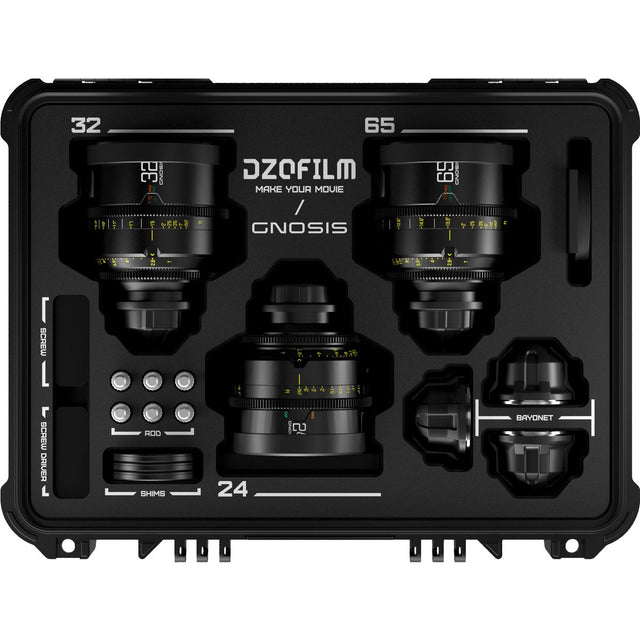 DZOFILM Gnosis Macro 3 Lens Set 32/65/90mm + Hard Case - LPL & PL & EF Mt (M)