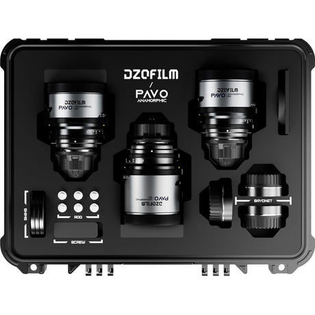 DZOFILM Pavo 2x Anamorphic 6 Lens Set T2.1 Blue Coating PL/EF Mount Feet