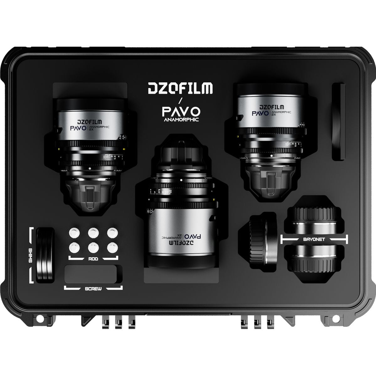 DZOFILM Pavo 2x Anamorphic 6 Lens Set T2.1 Neutral Coating PL/EF Mount Feet