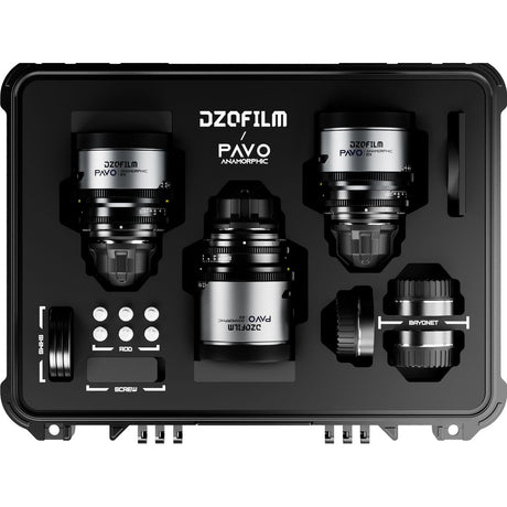 DZOFILM Pavo 2x Anamorphic 6 Lens Set T2.1 Neutral Coating PL/EF Mount Feet