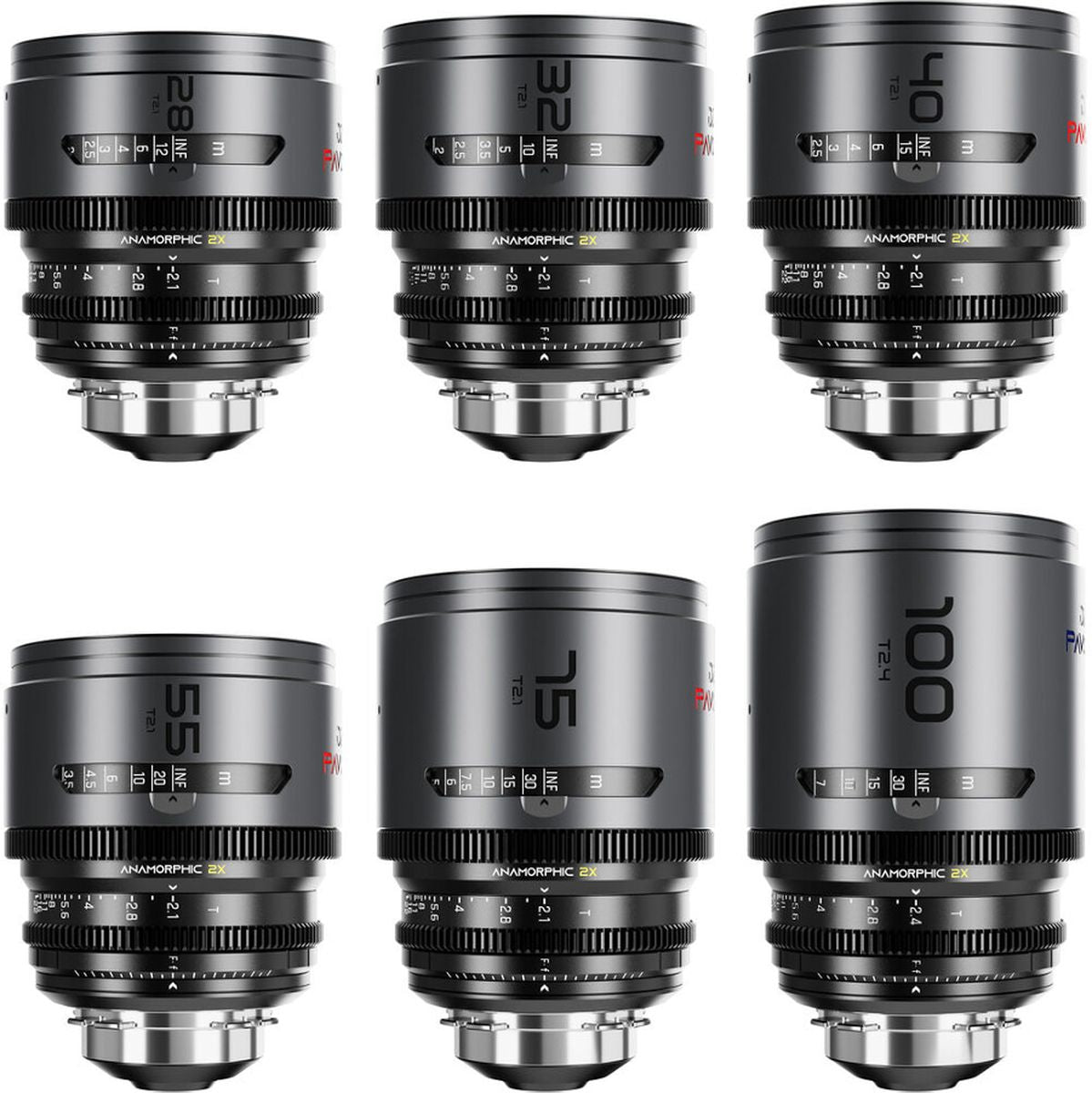 DZOFILM Pavo 2x Anamorphic 6 Lens Set T2.1 Neutral Coating PL/EF Mount Feet - image 3 of 5