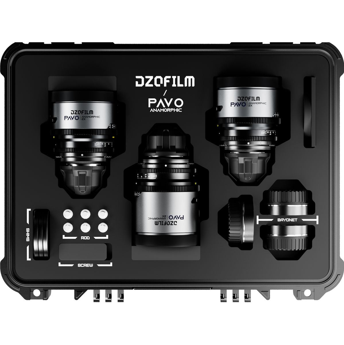 DZOFILM Pavo 2x Anamorphic 6 Lens Set T2.1 Blue Coating PL/EF Mount Meter