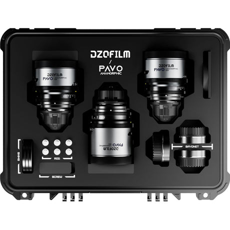 DZOFILM Pavo 2x Anamorphic 6 Lens Set T2.1 Blue Coating PL/EF Mount Meter