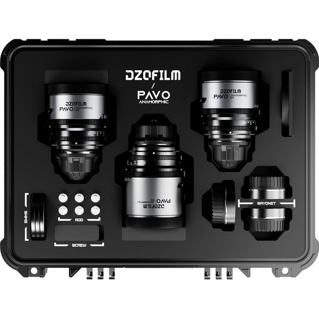 DZOFILM Pavo 2x Anamorphic 6 Lens Set T2.1 Blue Coating PL/EF Mount Meter