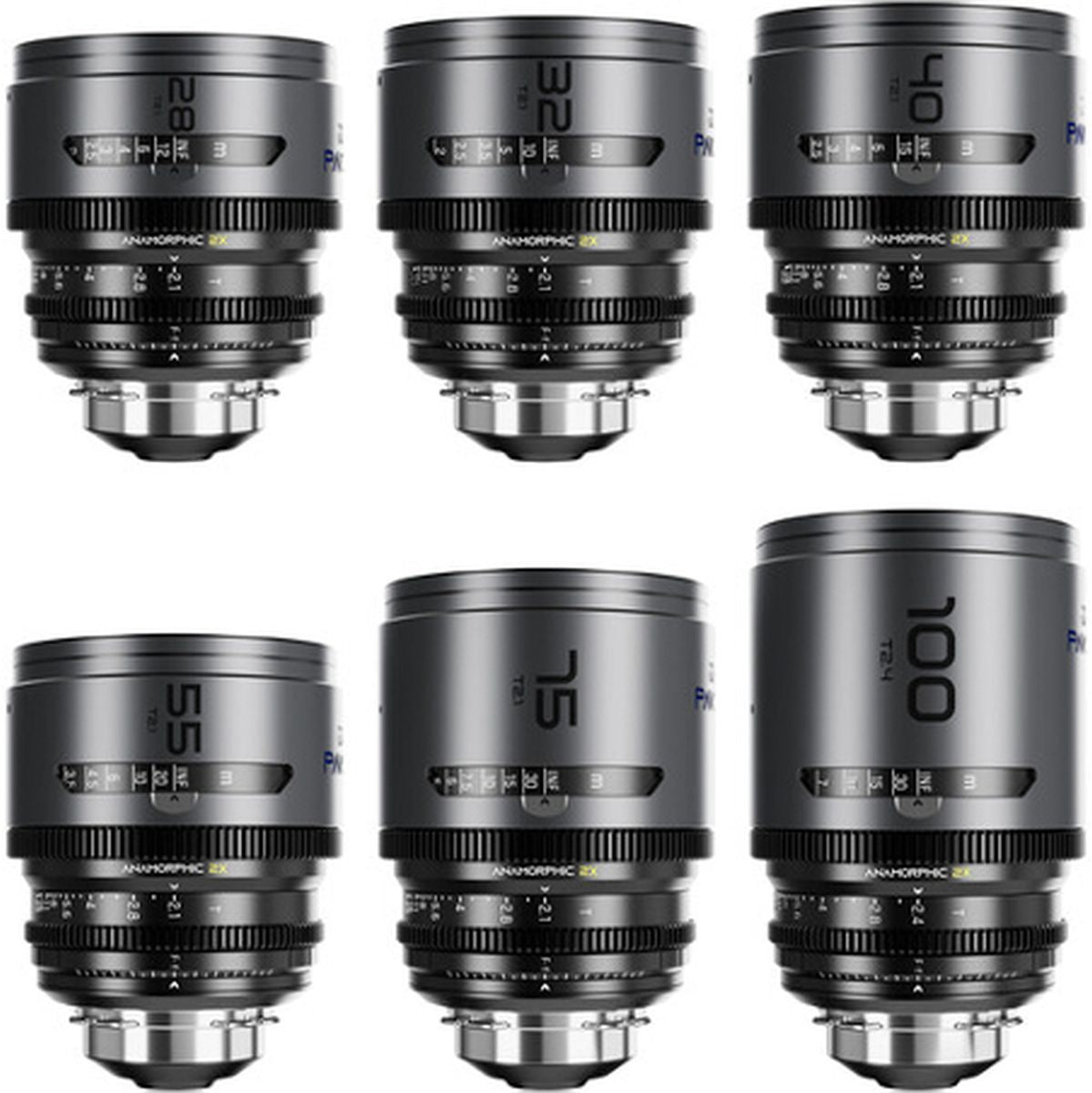 DZOFILM Pavo 2x Anamorphic 6 Lens Set T2.1 Blue Coating PL/EF Mount Meter - image 3 of 5