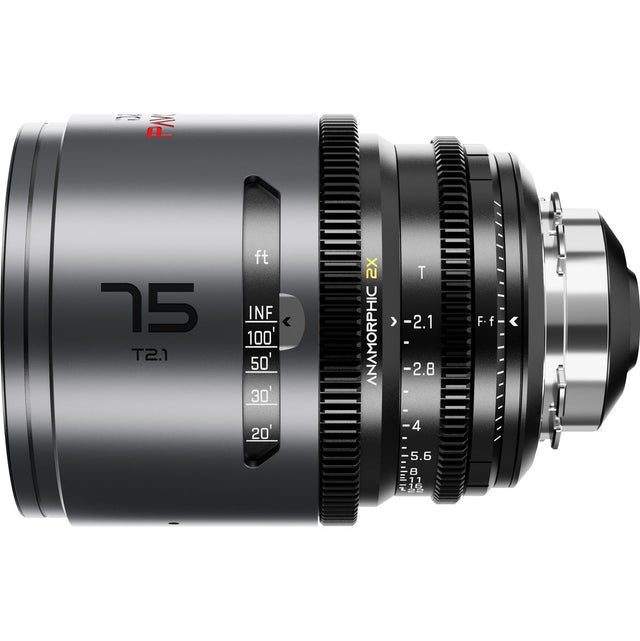 DZOFILM Pavo 2X Anamorphic Prime 75mm T2.1-Neutral Coating-Pl&ef Mt (FT)
