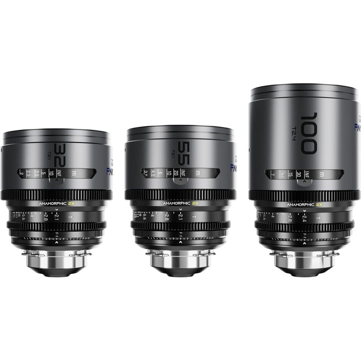 DZOFILM Pavo 2X Anamorphic Prime B Set 32/55/100mm T2.1 BLUE Pl&ef Mt (FT)
