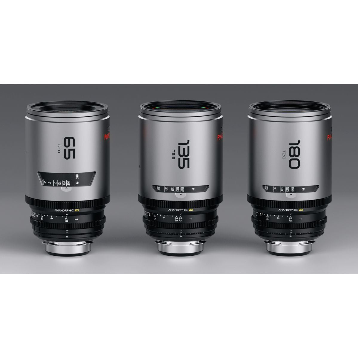DZOFILM Pavo 2X Anamorphic C Set Macro T2.8 135mm T2.5 Blue Coating PL/EF Meter
