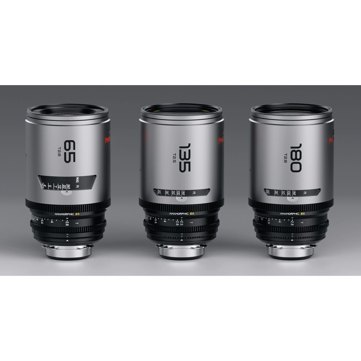 DZOFILM Pavo 2X Anamorphic C Set Macro T2.8 135mm T2.5 Ntrl Coating PL/EF Meter