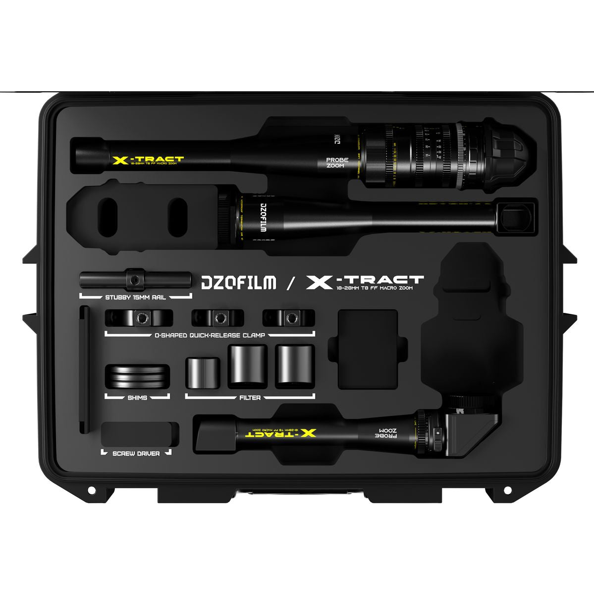DZOFILM Xtract 18-28mm 0/90/360 Degrees ONE R-Unit (Pl Black Case 3pcs Metric)