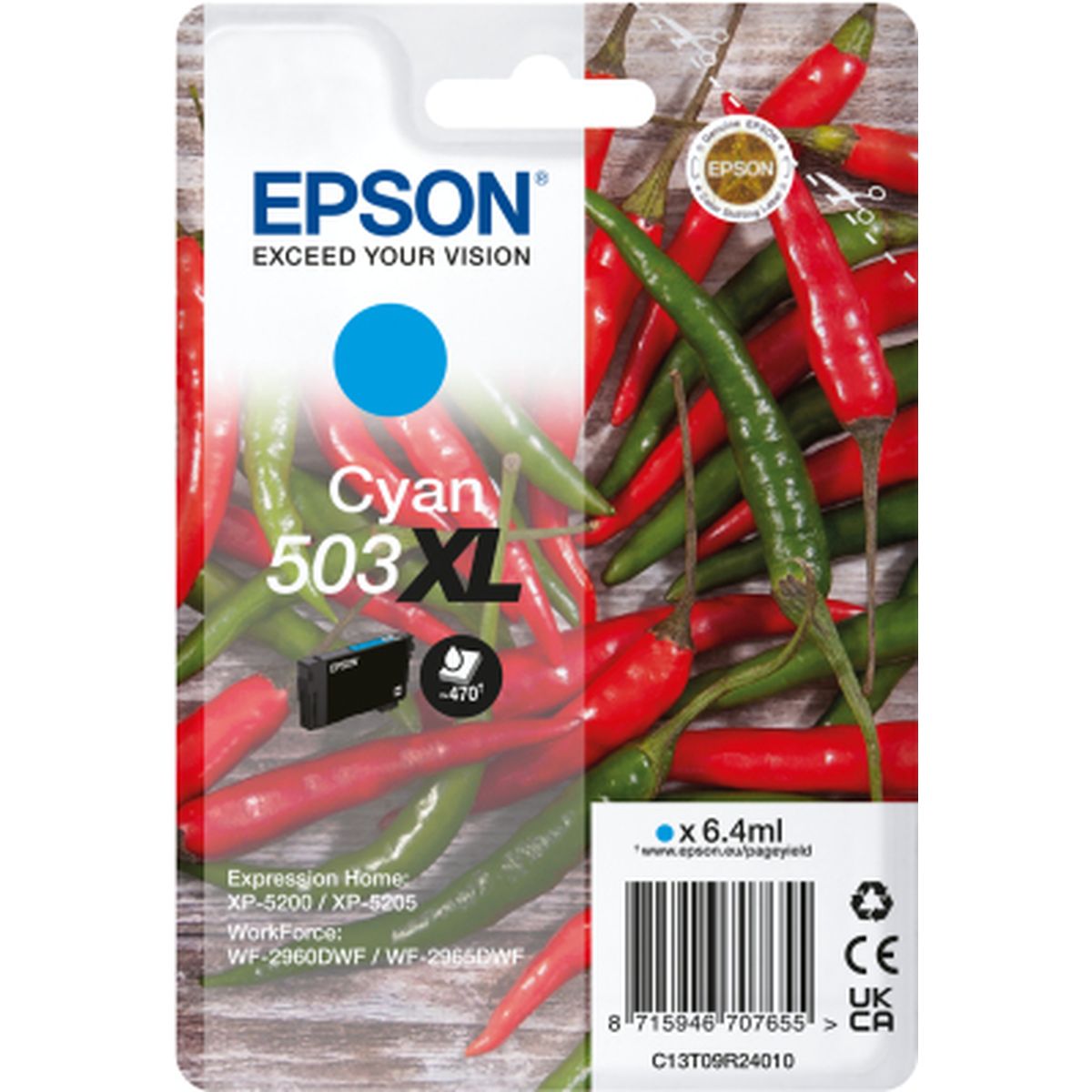 Epson Singlepack Cyan 503XL Ink