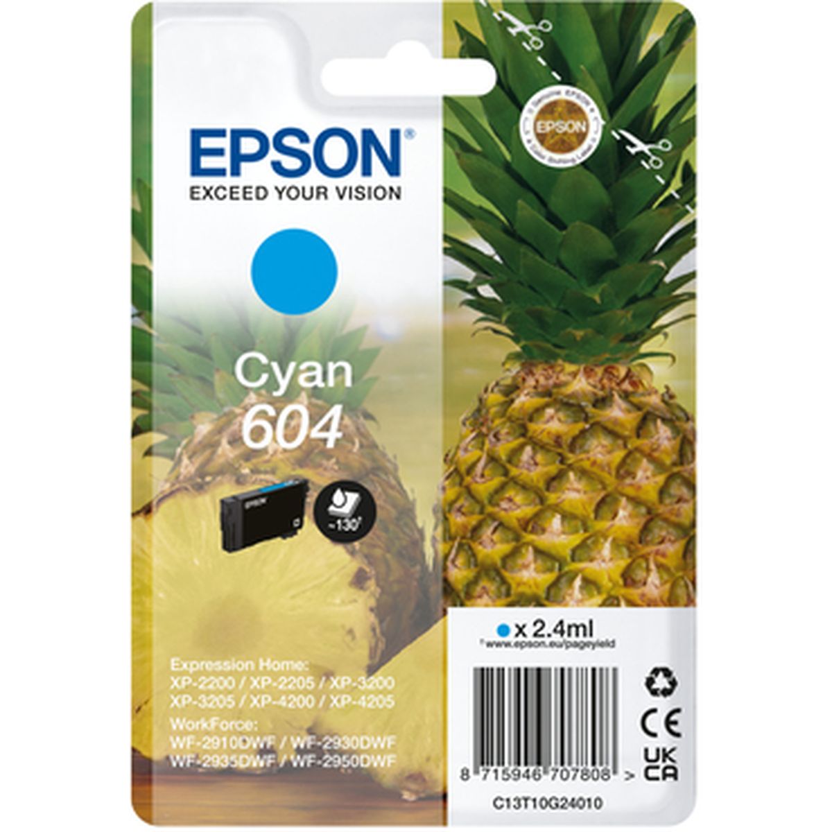 Epson Singlepack Cyan 604 Ink