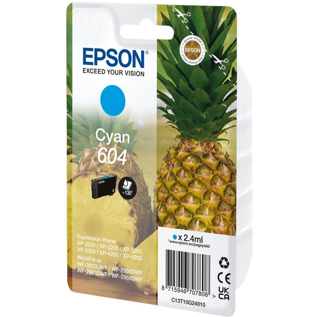 Epson Singlepack Cyan 604 Ink