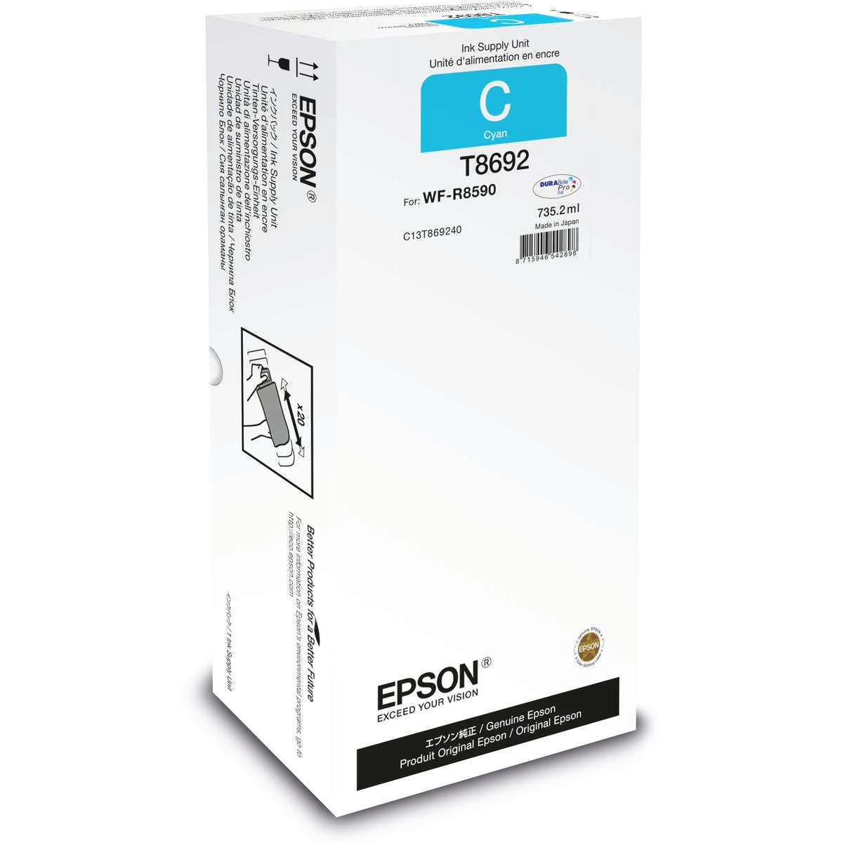 Epson WF-R8590 Cyan XXL Ink Supply Unit We