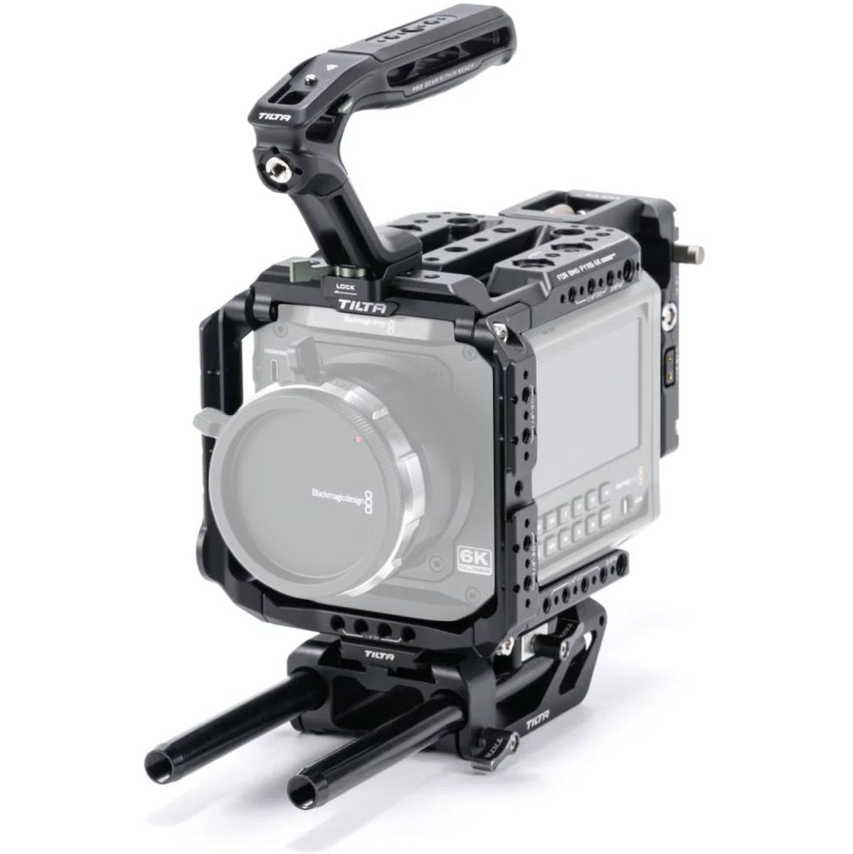 Tilta ES-T21-B-AB Camera Cage For Blackmagic Pyxis 6K Pro Kit - Gold Mount