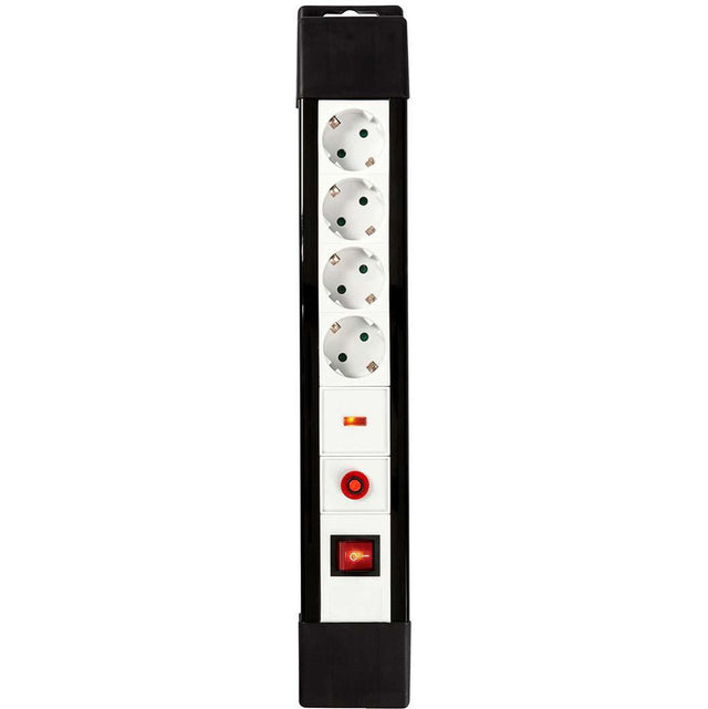 Nedis Power Strip w/ OverVolt Prot. 4-Way 3 M 3500 W 16A Grounded Socket