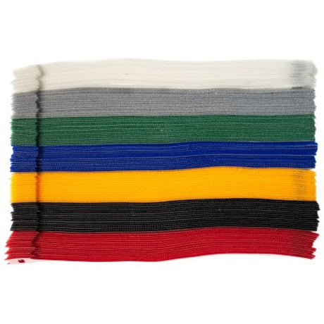 Filmsticks Hook&Loop Ties Size 12x250mm 105pcs In A Pack 7 Colours