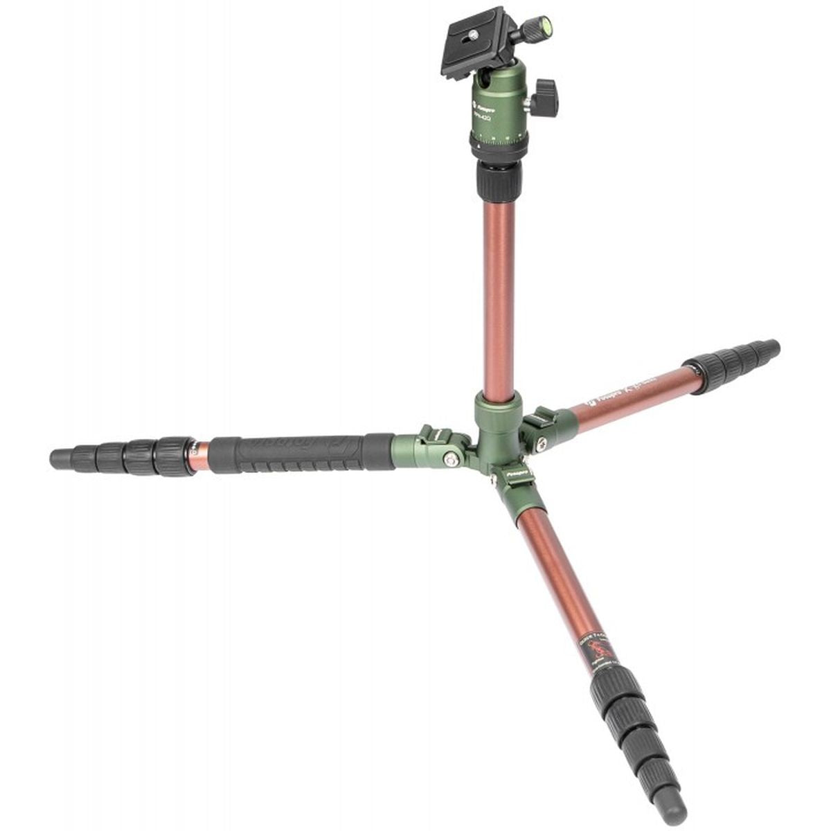 Fotopro X-GO Gecko Tripod w/ FPH-42Q Ball Head Green Brown - image 3 of 5