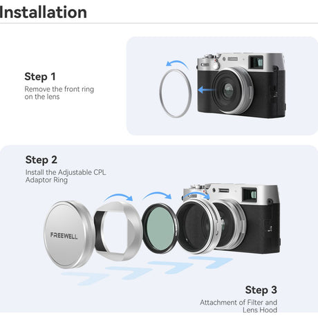 Freewell Fuji X100 Series Filter Kit w/ Lens Hood(Silver) - image 4 of 5