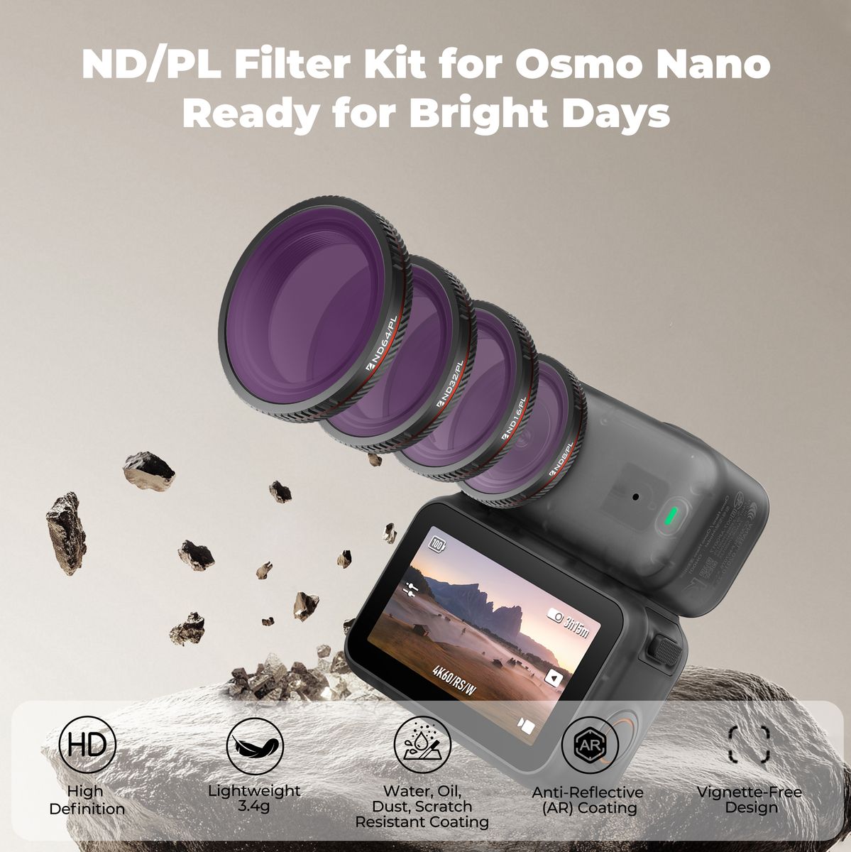 Freewell Osmo Nano Filters Bright Day - 4pack - image 4 of 5