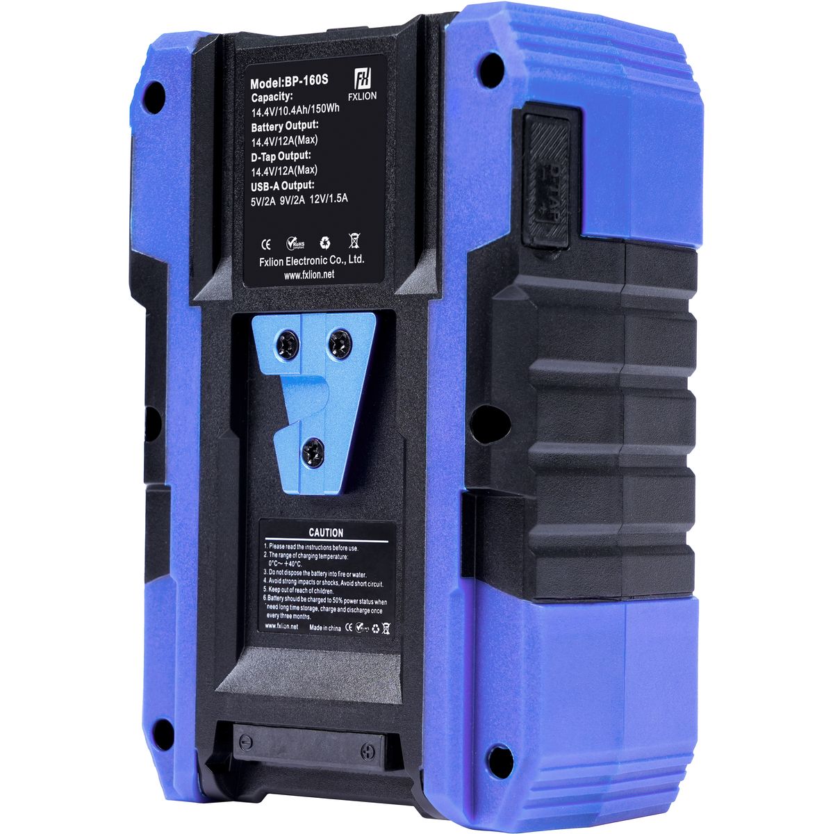 FXLion Cool Black V-Mount Battery 14.4V 150WH | w/ USB D-Tap