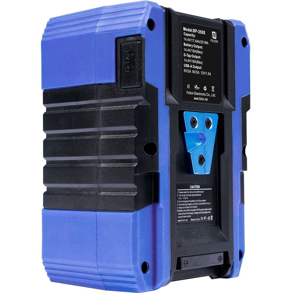 FXLion Cool Black V-Mount Battery 14.4V 251WH | w/ USB D-Tap