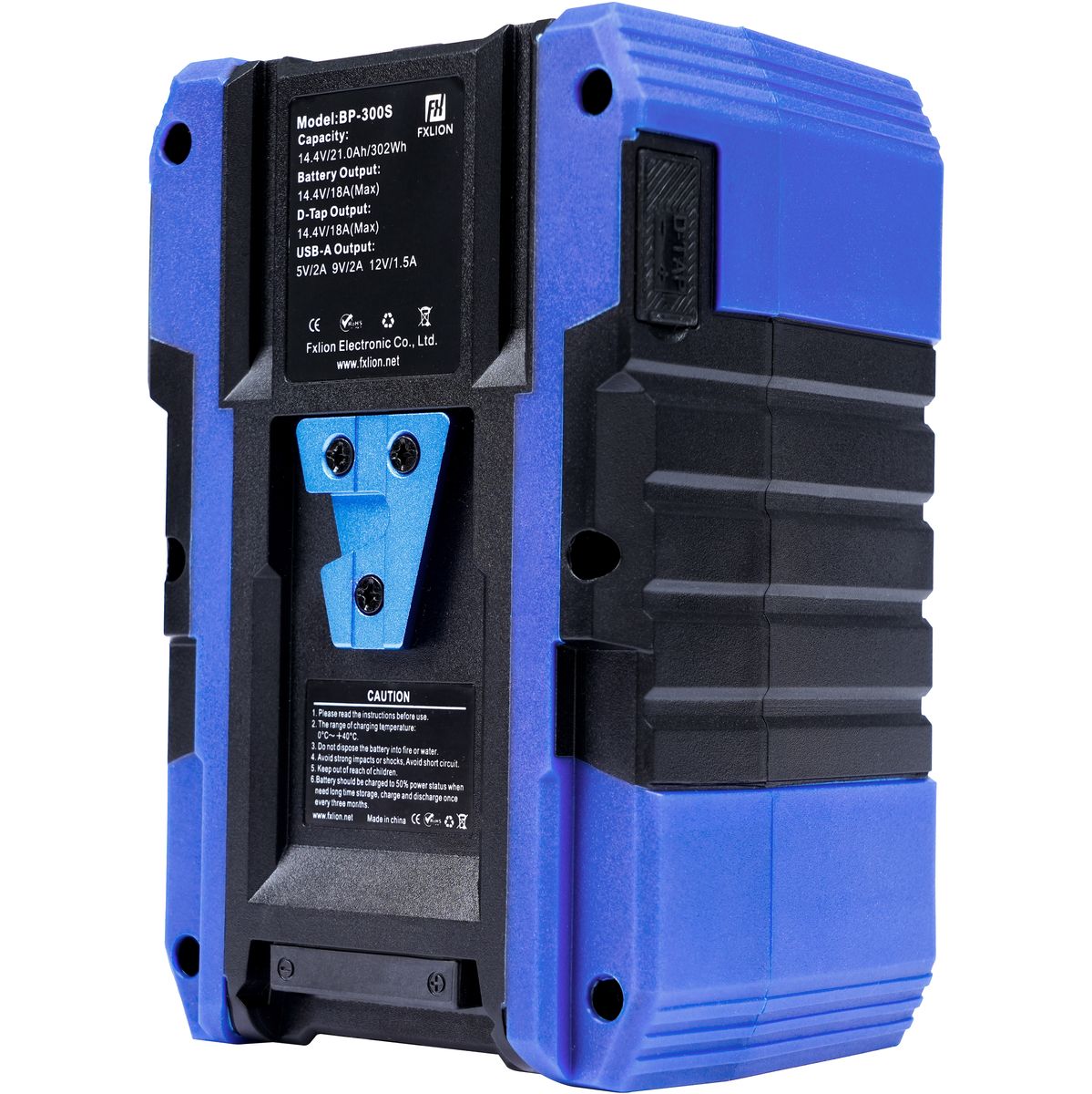 FXLion Cool Black V-Mount Battery 14.4V 302WH | w/ USB D-Tap