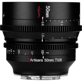 7Artisans 50mm T1.05 L-Mount | Cine APS-C | Black