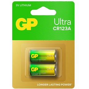 GP CR123A Battery GP Ultra Lithium 2 PCs