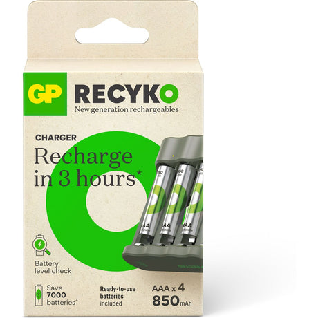 GP USB Battery Charger B441 w/ 4 X ReCyko AAA 850 mAh - image 3 of 5