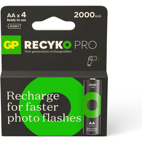 GP AA Rechargeable Pro Photoflash 2000mAh 4 PCs - image 2 of 5