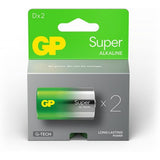 GP D MONO Battery GP Alkaline Super 1.5V 2 PCs