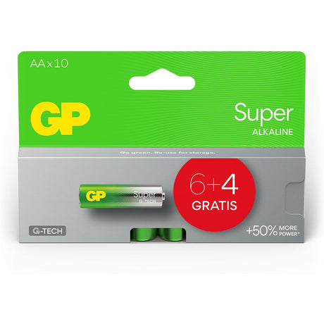 GP AA Battery GP Alkaline Super 1.5V Blister Van 10 PCs - image 3 of 5