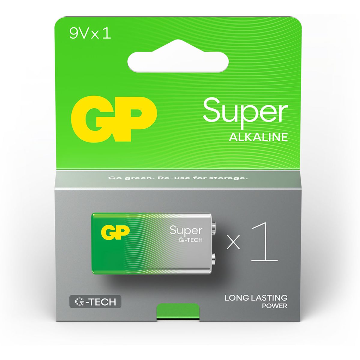 GP 9V Battery GP Alkaline Super 9V 1 Piece - image 4 of 5