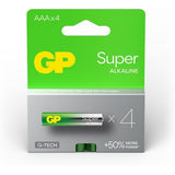GP AAA Battery GP Alkaline Super 1.5V 4 PCs