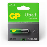 GP AA Battery GP Alkaline Ultra Plus 1.5V 4 PCs