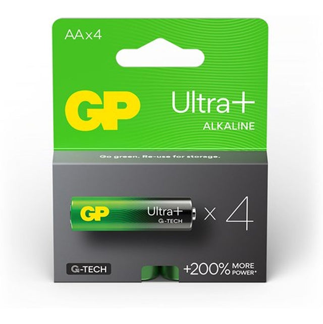 GP AA Battery GP Alkaline Ultra Plus 1.5V 4 PCs