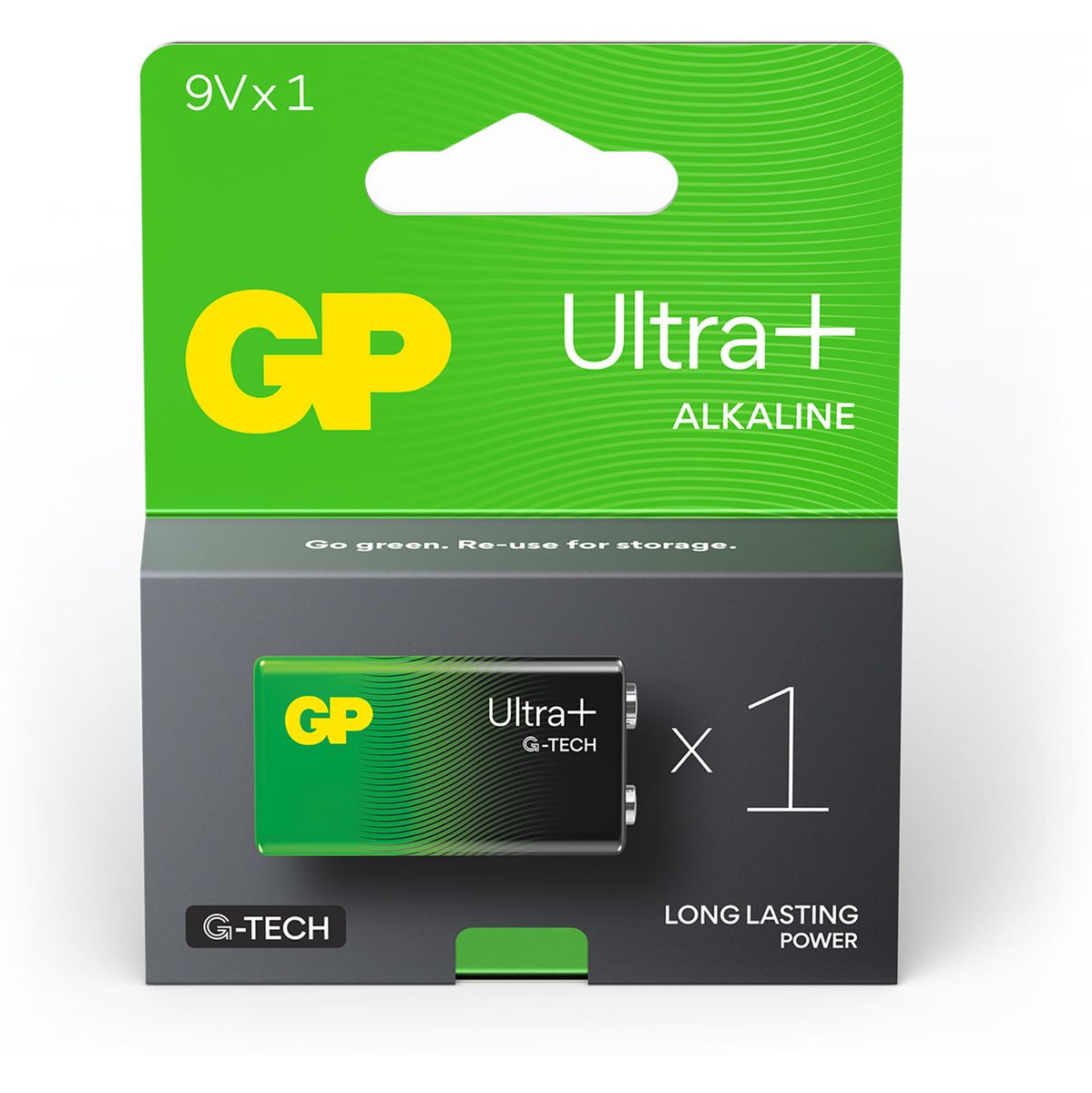 GP 9V Battery GP Alkaline Ultra Plus 9V 1 Piece - image 4 of 5