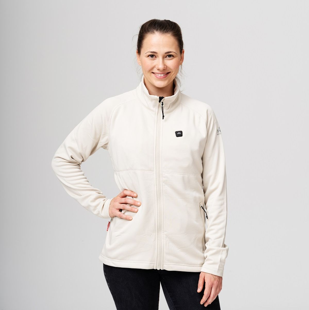 Heat Experience Heatx Heated Fleece Sweater Womens L Sand - image 4 of 5