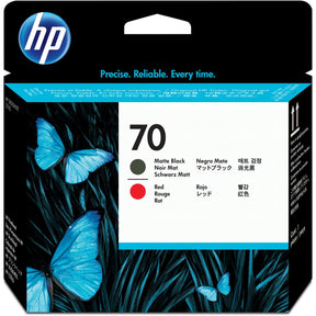 HP 70 Druckkopf C9409A Schwarz Matt Und Rot