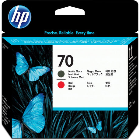 HP 70 Druckkopf C9409A Schwarz Matt Und Rot