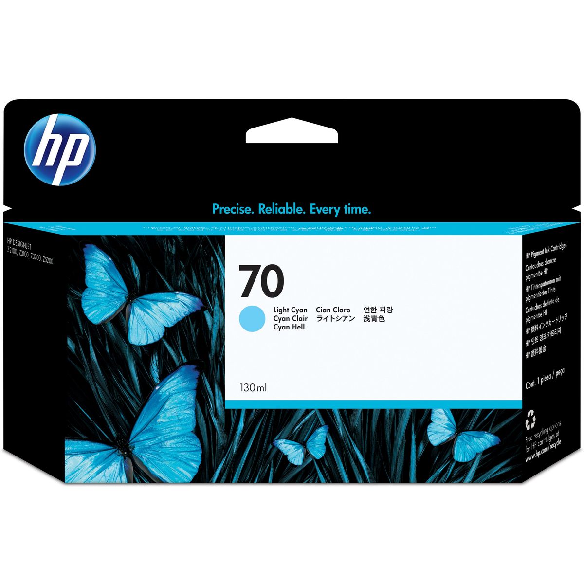 HP 70/C9390A Tintenpatrone Cyan Hell-Vivera